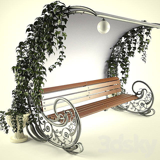 bench 3ds Max - thumbnail 1