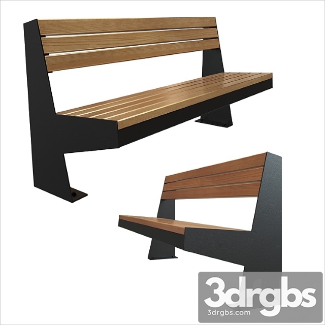 Bench Park 4 3dsmax Download - thumbnail 1