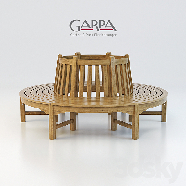 Bench round 3DSMax File - thumbnail 1