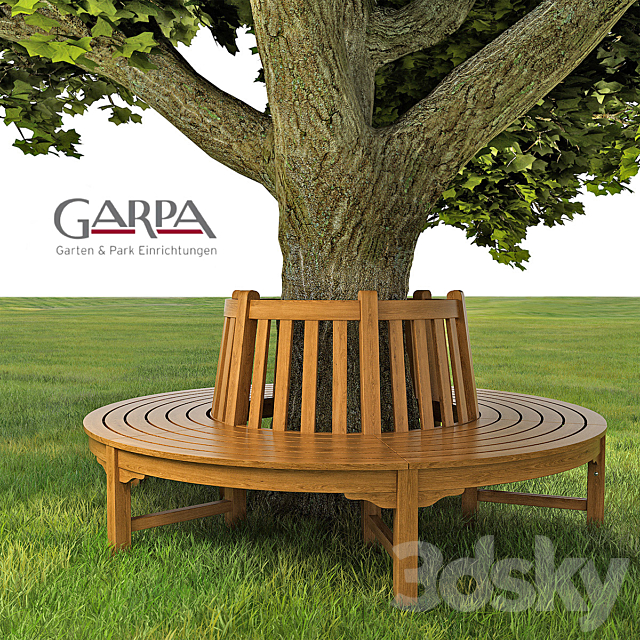 Bench round 3DSMax File - thumbnail 3