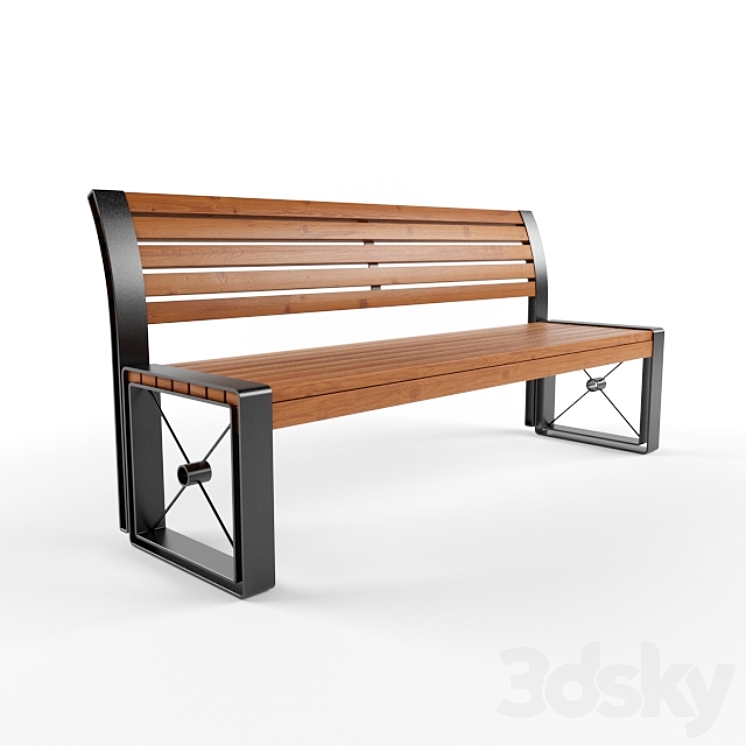 Bench "Valentina" 3DS Max - thumbnail 1