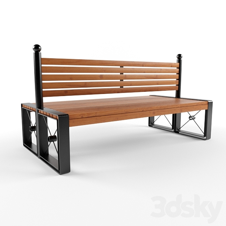 Bench "Valentina" 3DS Max - thumbnail 2