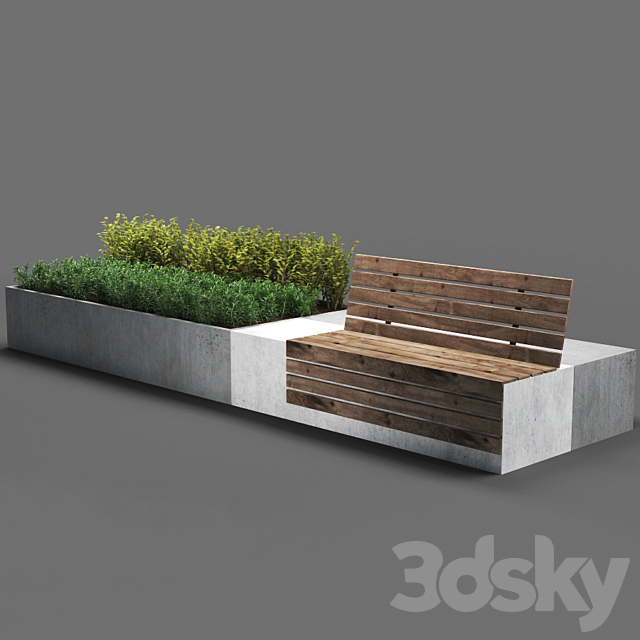 bench1046 3DSMax File - thumbnail 2