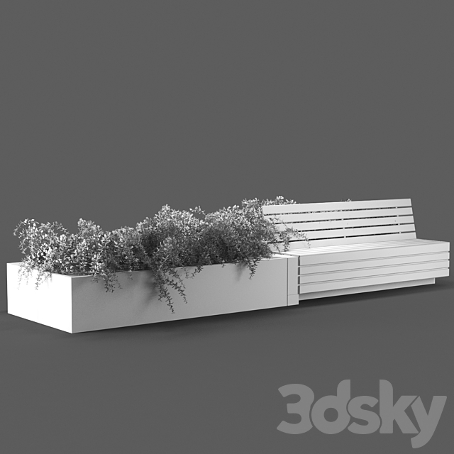 bench349 3DS Max Model - thumbnail 3