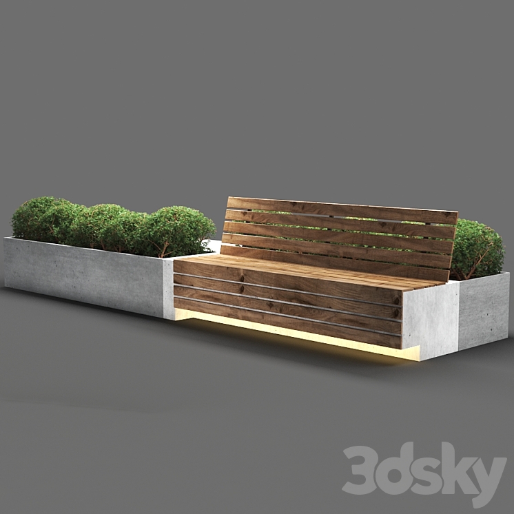 bench711 3DS Max - thumbnail 2