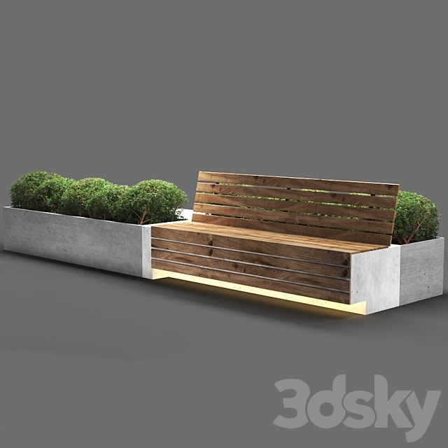 bench711 3DSMax File - thumbnail 2