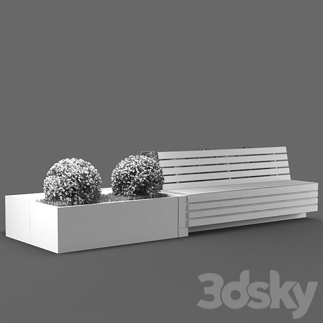 bench939 3DS Max Model - thumbnail 3