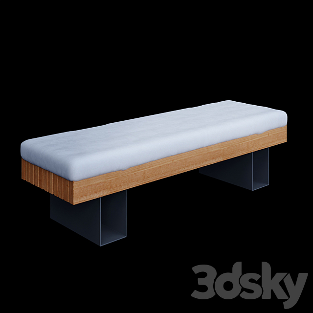 Benches London Adanat under the snow 3ds Max - thumbnail 3