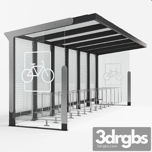 Bicycle parking 3 3dsmax Download - thumbnail 1