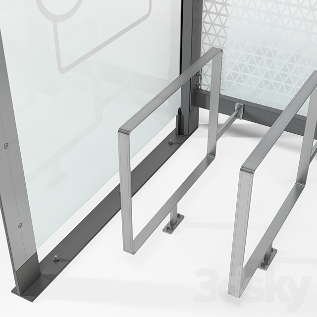 Bicycle parking 3DS Max Model - thumbnail 3