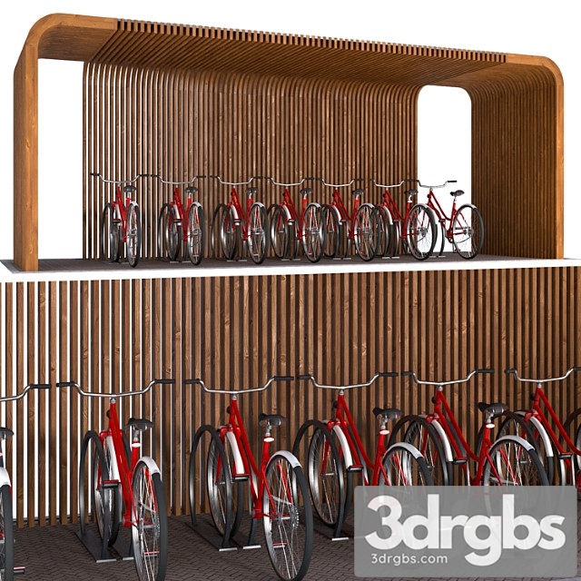 Bicycle parking 3dsmax Download - thumbnail 1