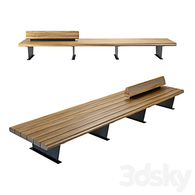 Canape  bench 3DSMax File - thumbnail 2