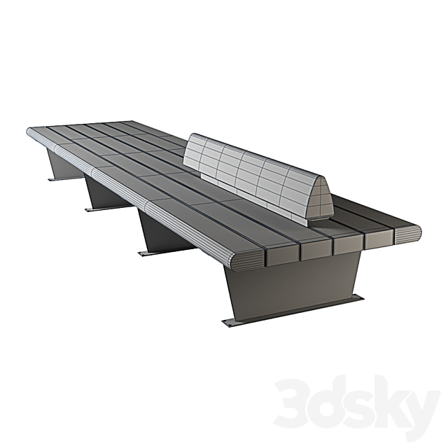 Canape  bench 3DSMax File - thumbnail 4