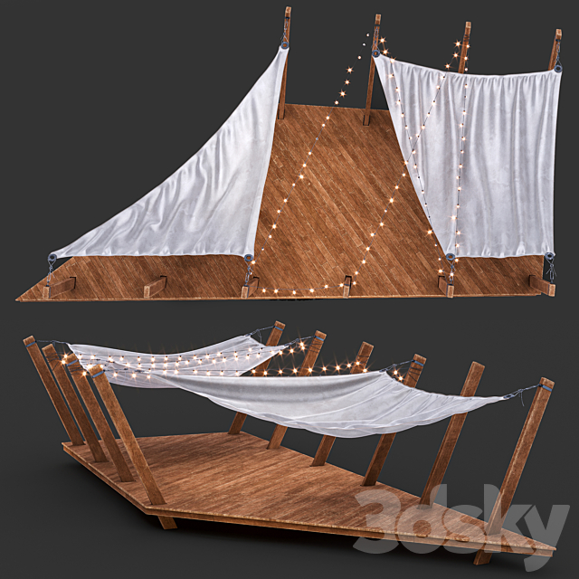 canopy stage 3ds Max - thumbnail 1