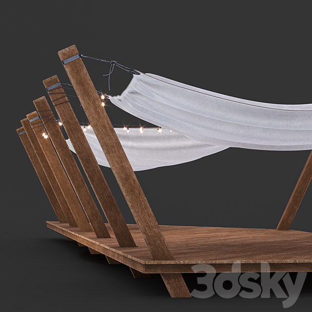 canopy stage 3ds Max - thumbnail 2