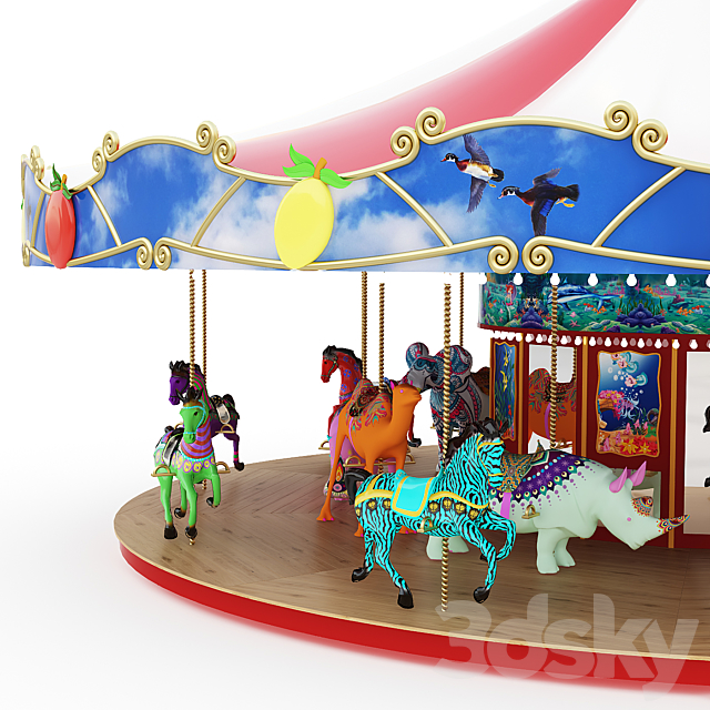 Carousel 3DS Max Model - thumbnail 2