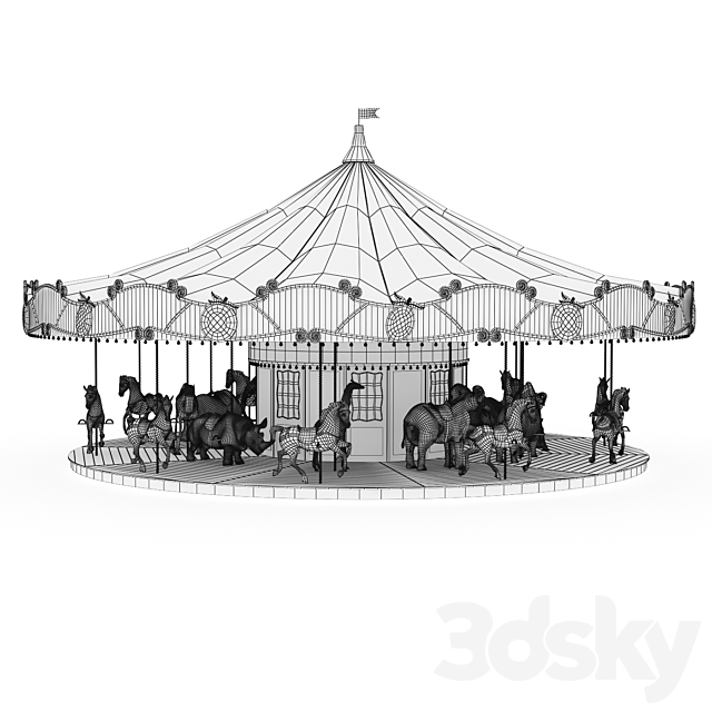 Carousel 3DS Max Model - thumbnail 4