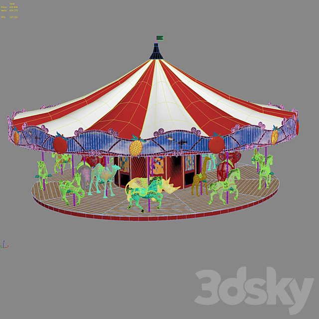 Carousel 3DS Max Model - thumbnail 5