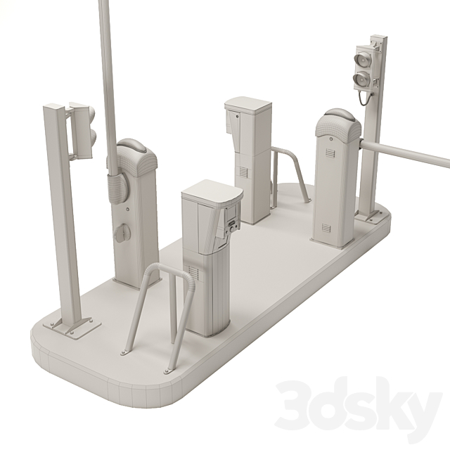 Checkpoint Barrier 3DS Max Model - thumbnail 3