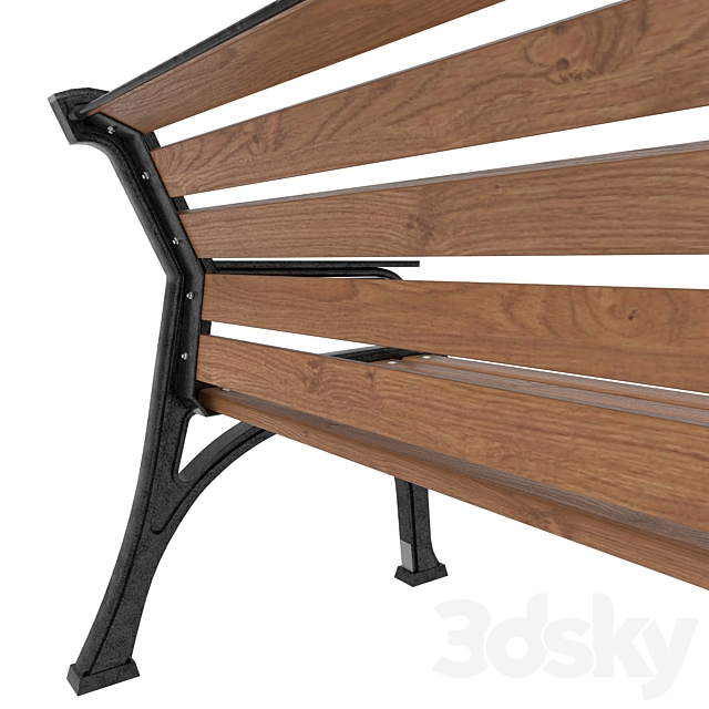 City Bench Retro 3DSMax File - thumbnail 3