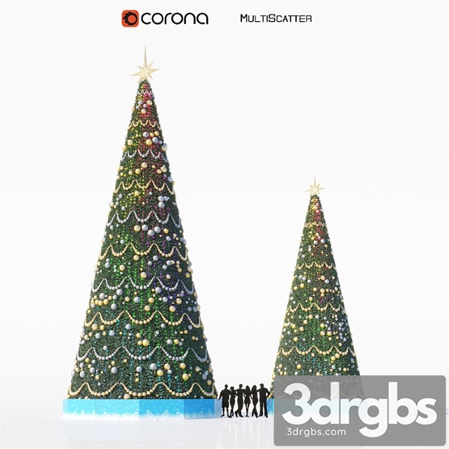 City Christmas Tree 3dsmax Download - thumbnail 1