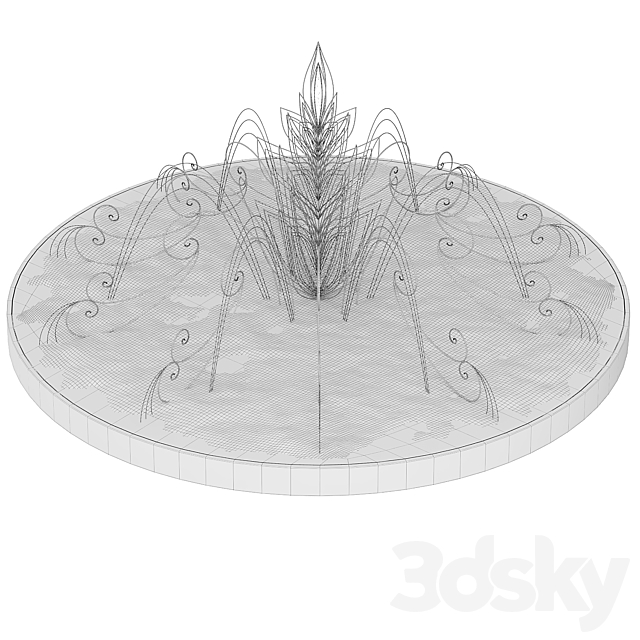 City LED Fountain 3ds Max - thumbnail 3