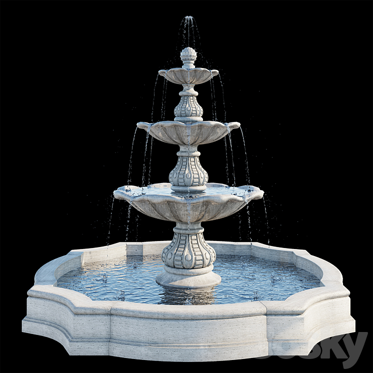 Classic Fountain 1 3DS Max - thumbnail 1