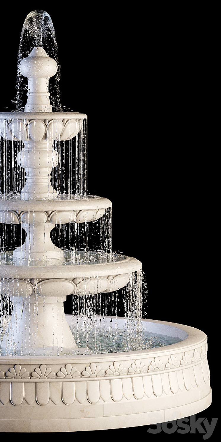 classic fountain 3DS Max - thumbnail 2