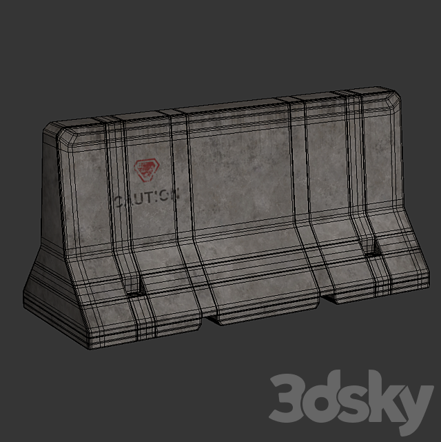 Concrete fence 3DSMax File - thumbnail 3