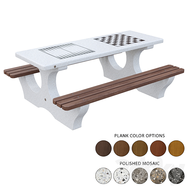 Concrete Play Table 115 3ds Max - thumbnail 1