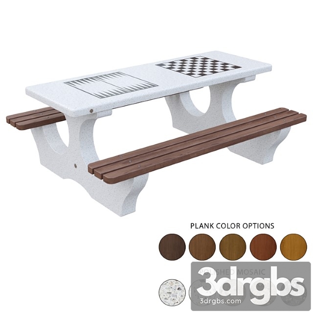 Concrete play table 115 3dsmax Download - thumbnail 1