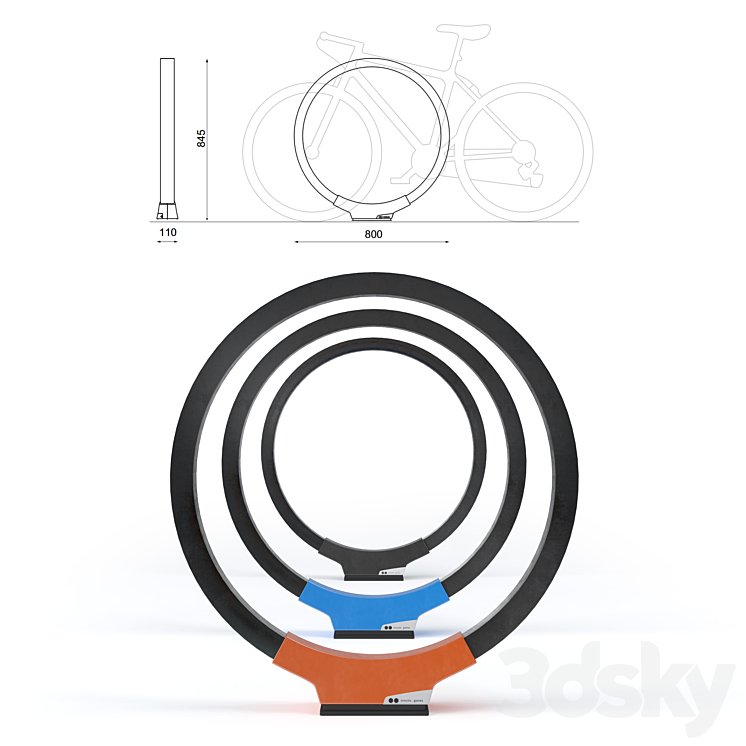 Cycle parking Mmcite Gomez 3DS Max - thumbnail 2