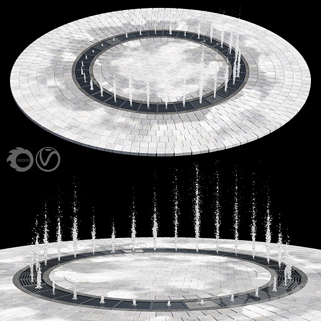 Dry fountain 2 3ds Max - thumbnail 1