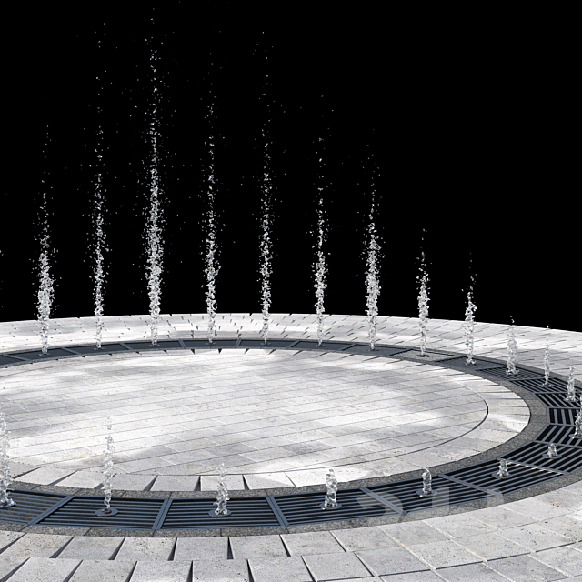 Dry fountain 2 3ds Max - thumbnail 3