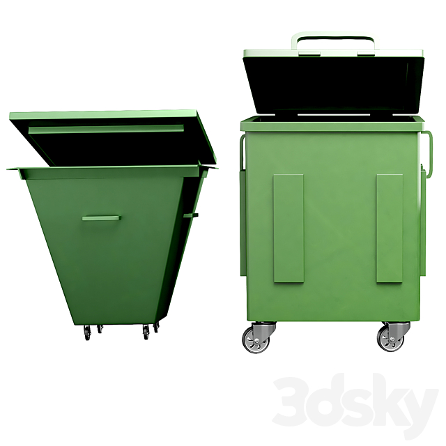 Dumpster set 3ds Max - thumbnail 2