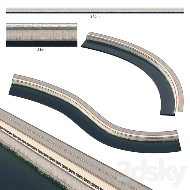 Embankment 2 (PathDeform) 3ds Max - thumbnail 2