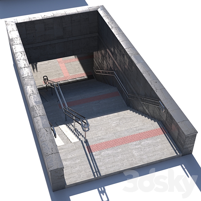 Entrance to the underground passage 3ds Max - thumbnail 2