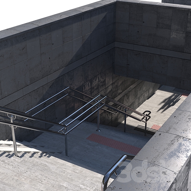 Entrance to the underground passage 3ds Max - thumbnail 3