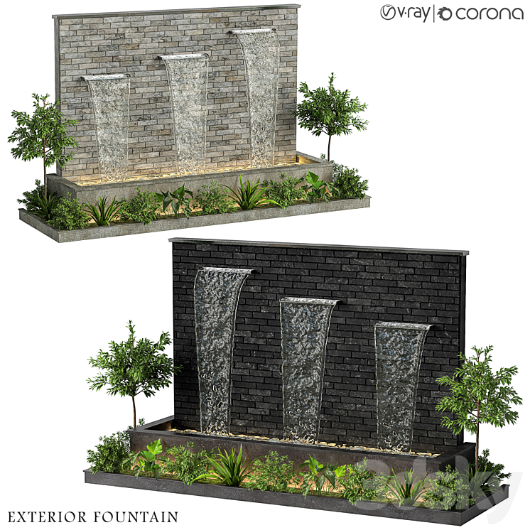 Exterior fountain 22 3DS Max - thumbnail 2