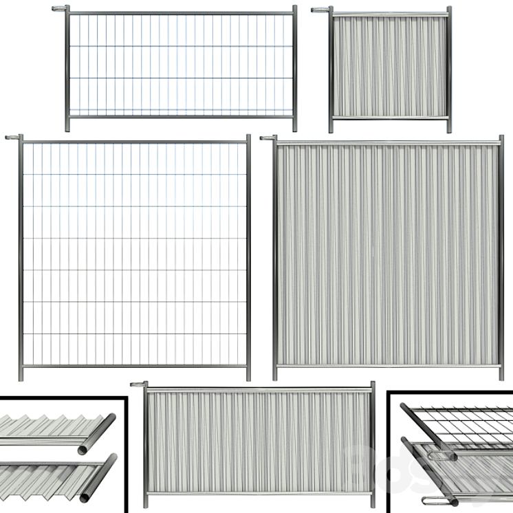 Fence Fencing for construction 3DS Max - thumbnail 2