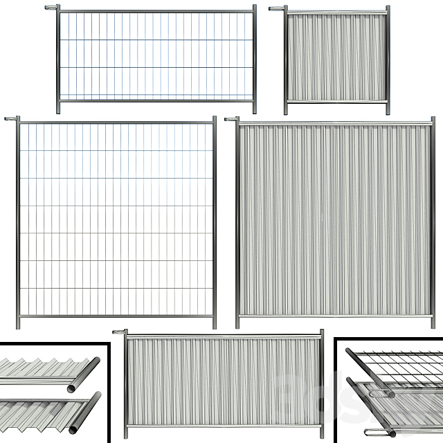 Fence. Fencing for construction 3DSMax File - thumbnail 2