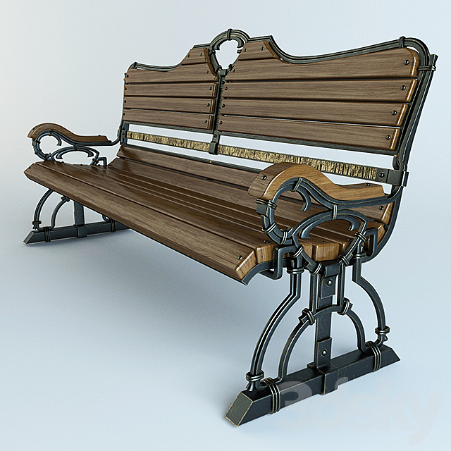 Forged bench 3DSMax File - thumbnail 3