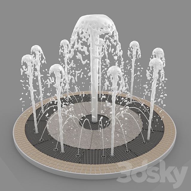 Fountain 3DS Max Model - thumbnail 1