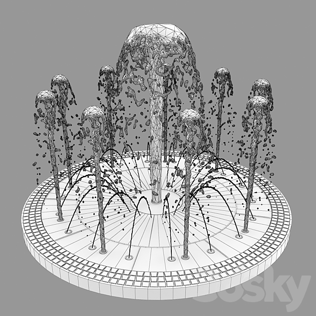 Fountain 3DS Max Model - thumbnail 3