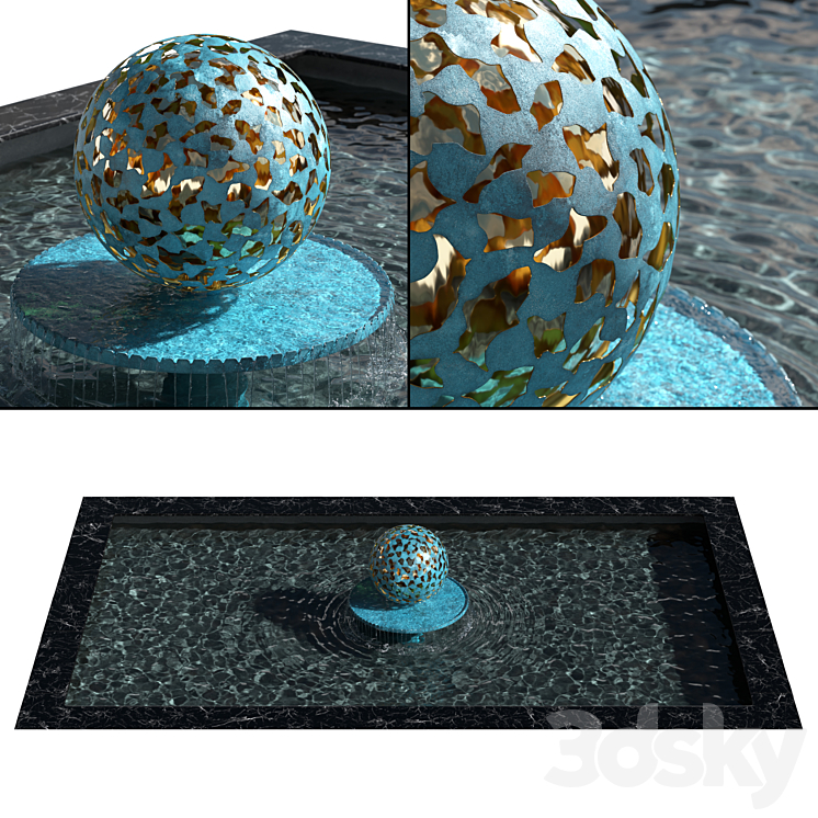 Fountain – Water Mantle by David Harber 3DS Max - thumbnail 1