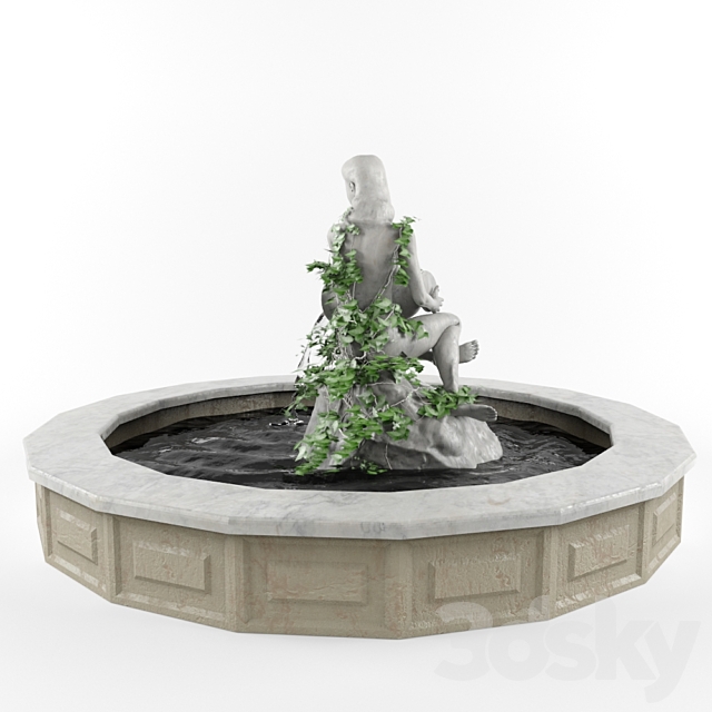 Fountain “Wood Nymph” 3DS Max Model - thumbnail 3