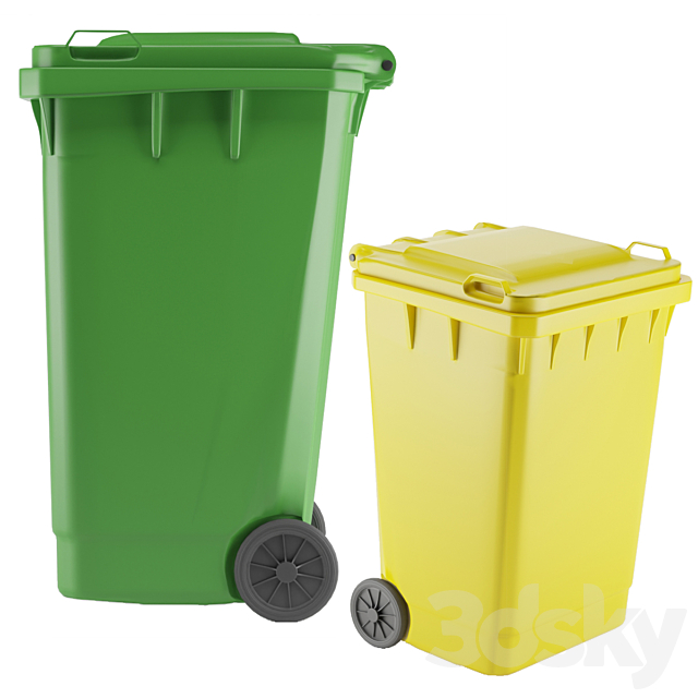 Garbage box 1 3DS Max Model - thumbnail 2