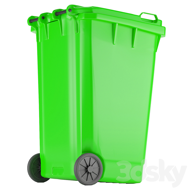 Garbage box 1 3DS Max Model - thumbnail 3