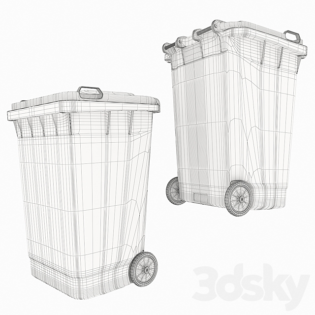 Garbage box 1 3DS Max Model - thumbnail 5