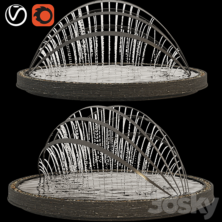 Garden Fountain 11 3DS Max - thumbnail 2